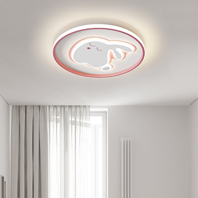 Contemporáneo Creativo Conejo de Dibujos Animados Hierro Acrílico LED Luz de Techo para Niños para Dormitorio 