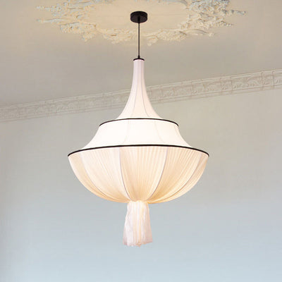 Moderner minimalistischer Kuchen-Hardware-Stoff-3-Licht-Kronleuchter für Wohnzimmer 