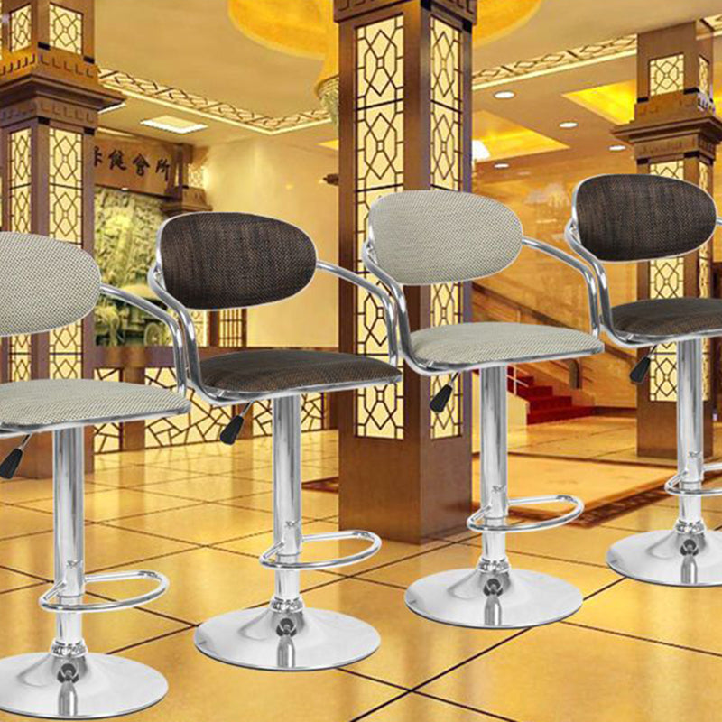 Contemporary Scandinavian Half Round PVC Wicker Plywood Iron Bar Stool Backrest For Dining Room