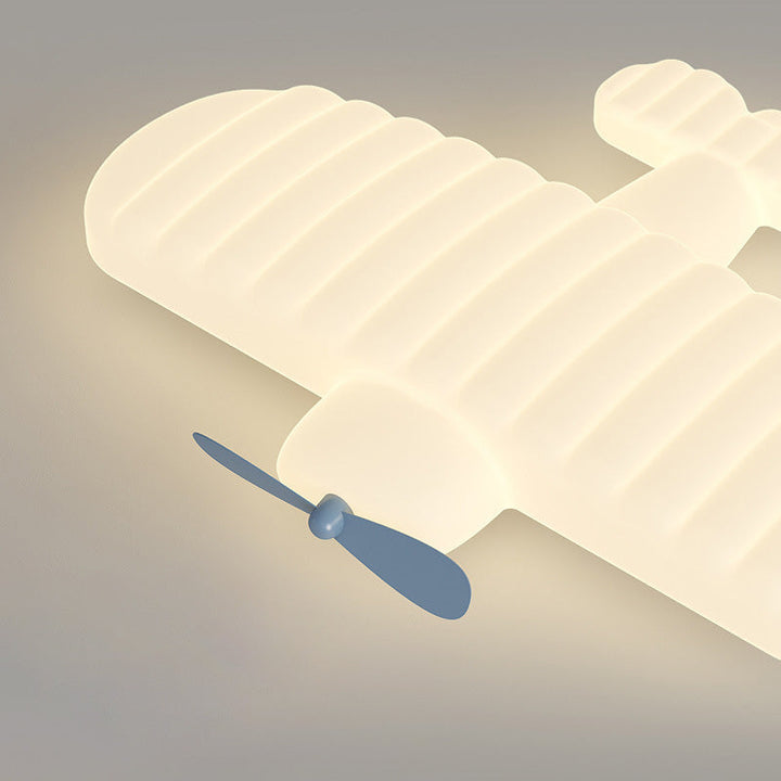 Zeitgenössische kreative Kinder Flugzeug Eisen PET LED Unterputz Deckenleuchte für Schlafzimmer 
