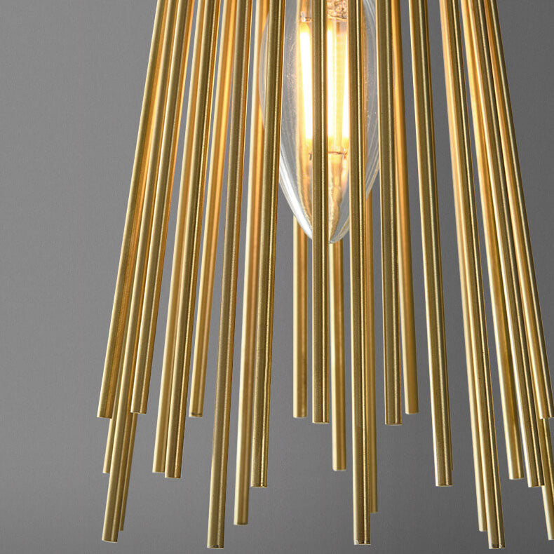 Modern Light Luxury Brass Branch Column 1/2 Light Wall Sconce Lamp