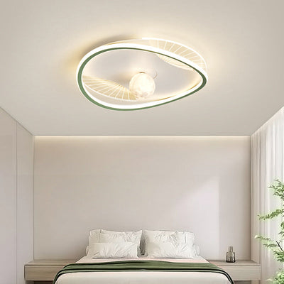 Moderne minimalistische Kreisring Eisen Acryl Aluminium LED Unterputz Deckenleuchte für Schlafzimmer 