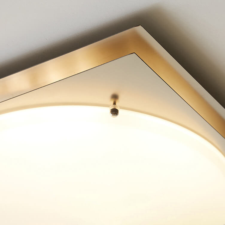 Französische Minimalistische Eisenkuppel Glas LED Deckenleuchte 