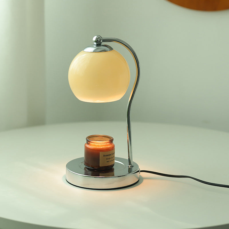 Lampe de table moderne minimaliste en verre et fer à une lumière avec effet de cire fondue pour chambre 