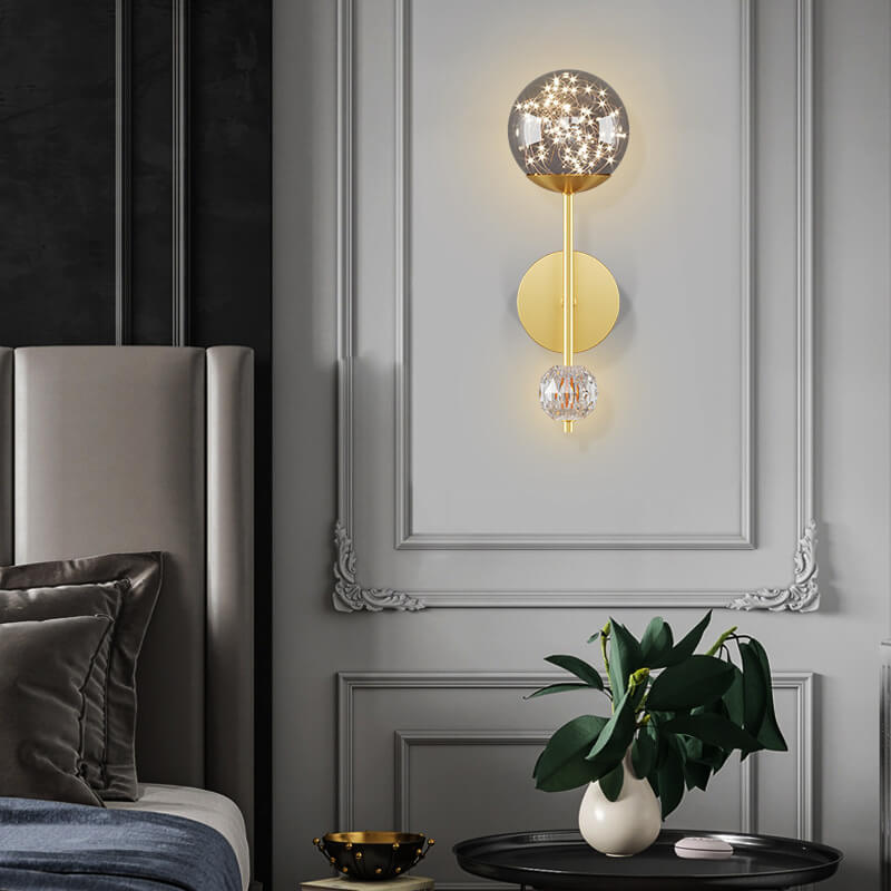 Applique murale LED en fer et aluminium créatif contemporain pour chambre 