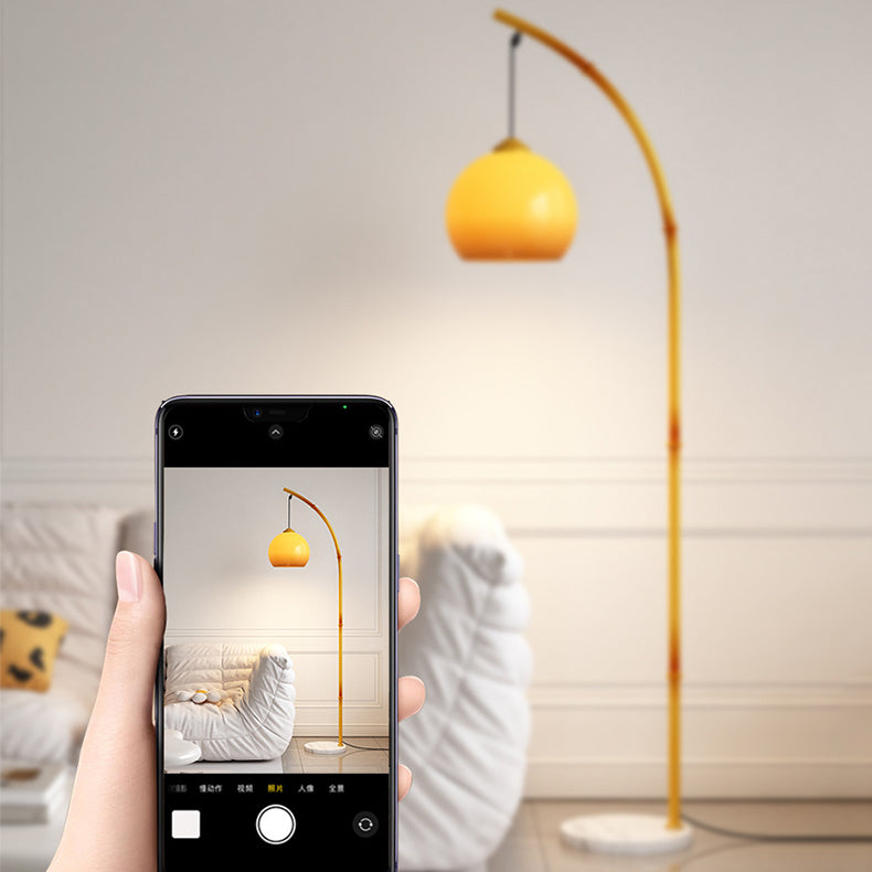 Traditionelle Vintage-Stehlampe mit Mondlicht und Glaskugelschirm und Marmorsockel, 1 Licht, fürs Arbeitszimmer 