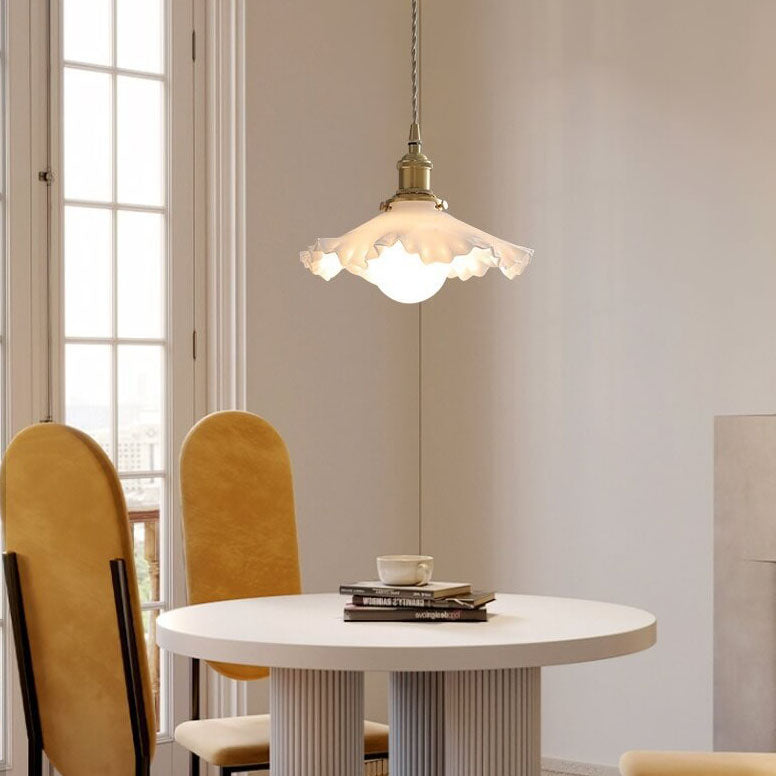 Modern Minimalist Creative Glass Bud 1-Light Pendant Light