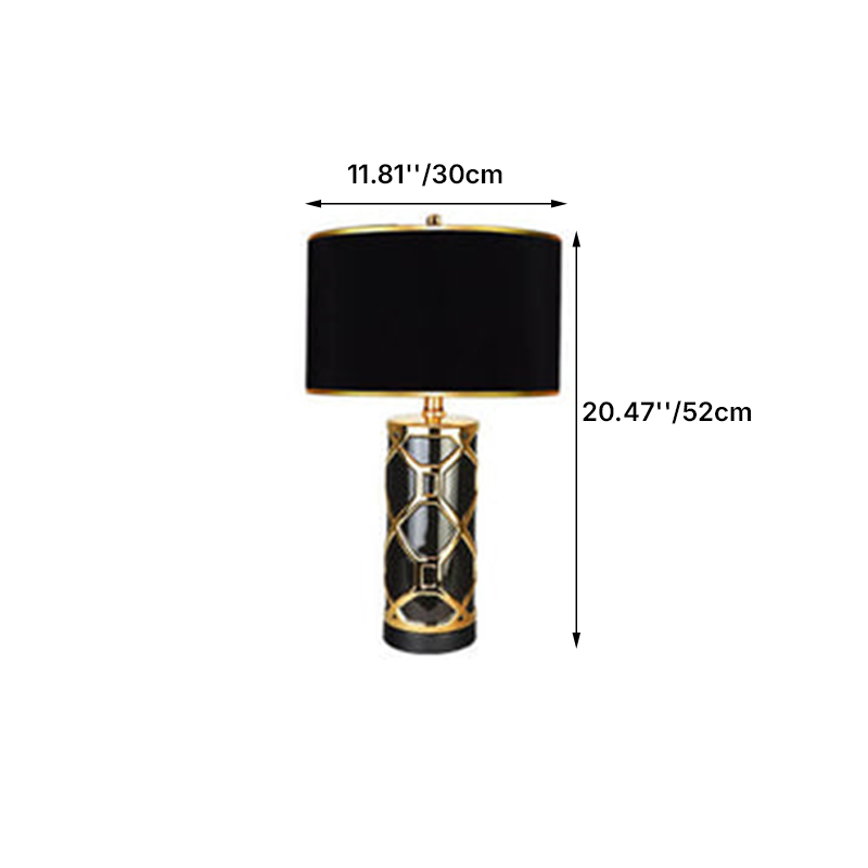 Lampe de table en céramique Nordic Light Luxury à 1 lumière 