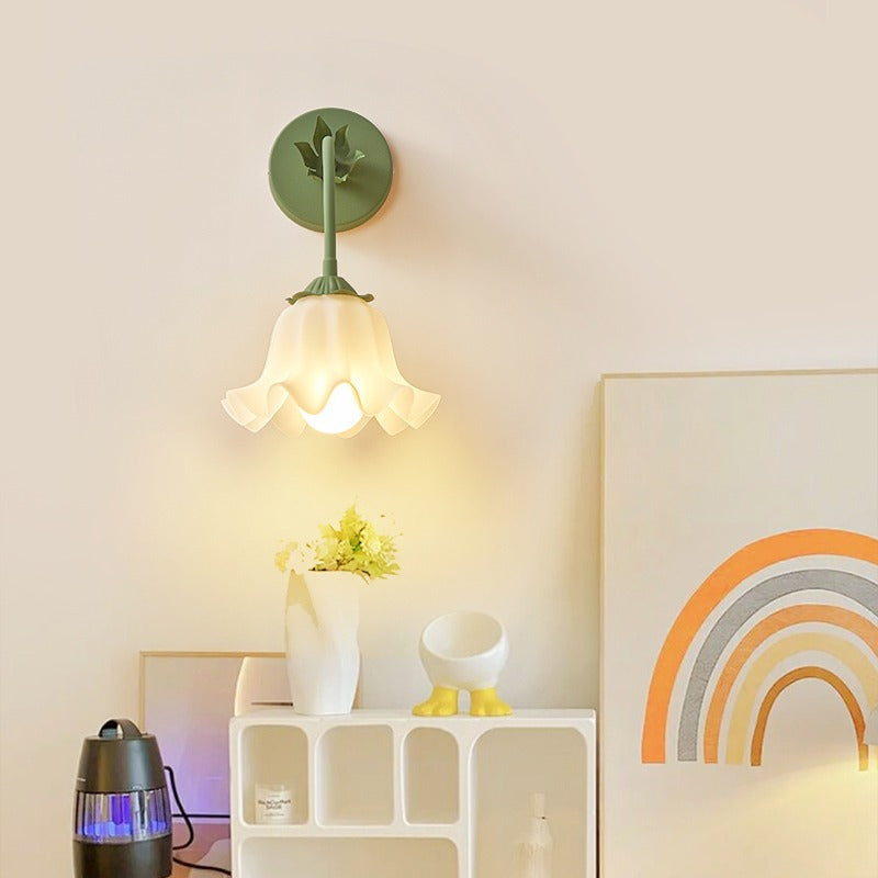 Applique murale 1 lumière avec abat-jour en forme d&