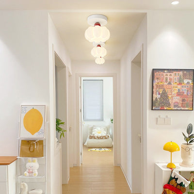 Éclairage semi-encastré LED en fer PE à base de disque en forme de citrouille minimaliste moderne pour chambre 