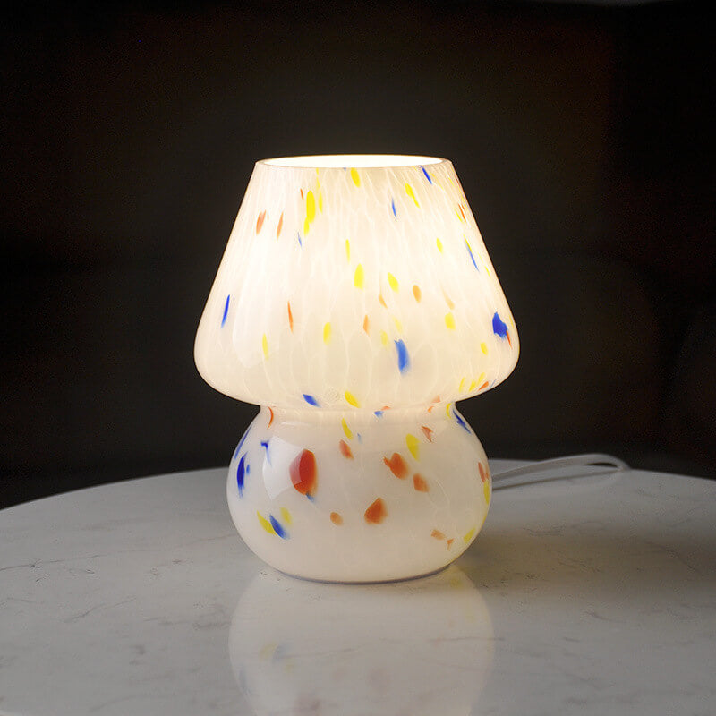 Moderne kreative Aquarell-Pilz-Glas 1-Licht-Tischlampe 
