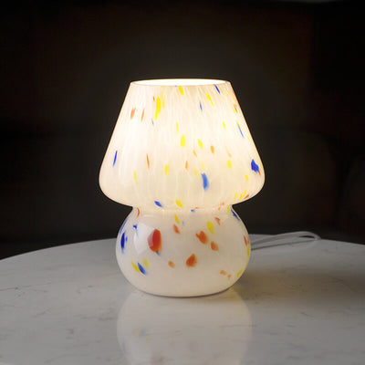 Modern Creative Watercolor Mushroom Glass 1-Light Table Lamp