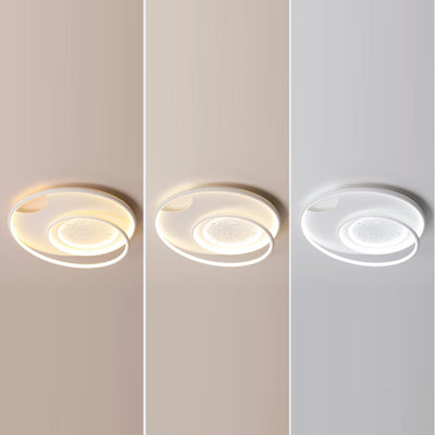 Plafonnier LED en aluminium, résine et silicone, rond minimaliste moderne, pour chambre à coucher 