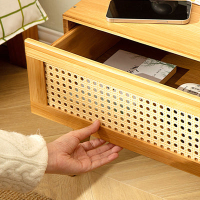 Zeitgenössischer Einfachheit rechteckiger Holz-Beistelltisch mit 1 Schublade für das Wohnzimmer 