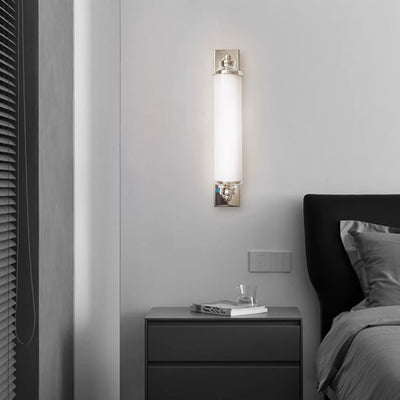 北欧ミニマリスト電気メッキ鉄製シリンダーLEDウォールスコンスランプ 