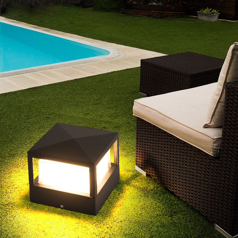 Industrielle wasserdichte Aluminiumzylinder LED Außenrasen Landschaftsleuchte 