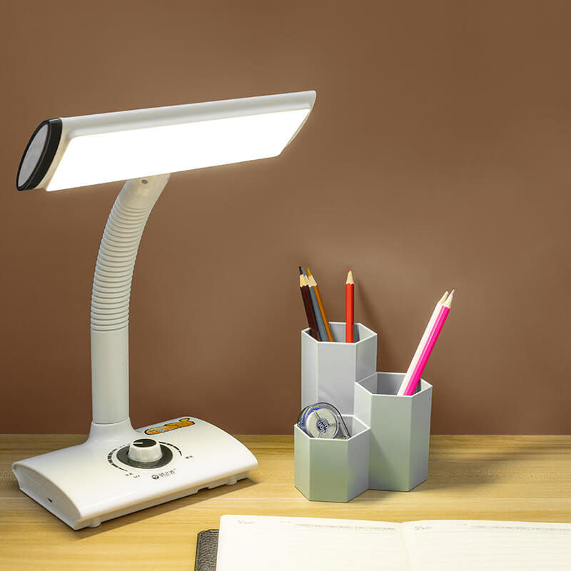 Lámpara de mesa LED recargable USB de lectura moderna blanca para estudio 