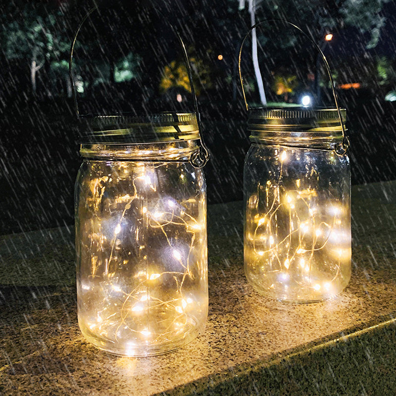 Luces de cadena LED en forma de estrella de alambre de cobre de acero inoxidable con vidrio solar impermeable de estilo Art Deco moderno para iluminación exterior de jardín 