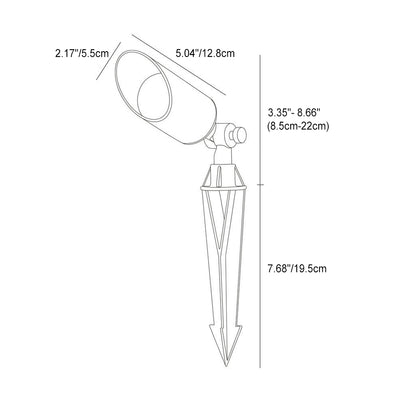 Modern Simplicity Cylinder Aluminum 1-Light Plug In Ground Lamp Outdoor Light For Garden