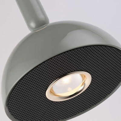 Lámpara colgante LED de cúpula redonda minimalista moderna de aluminio y acrílico para dormitorio 