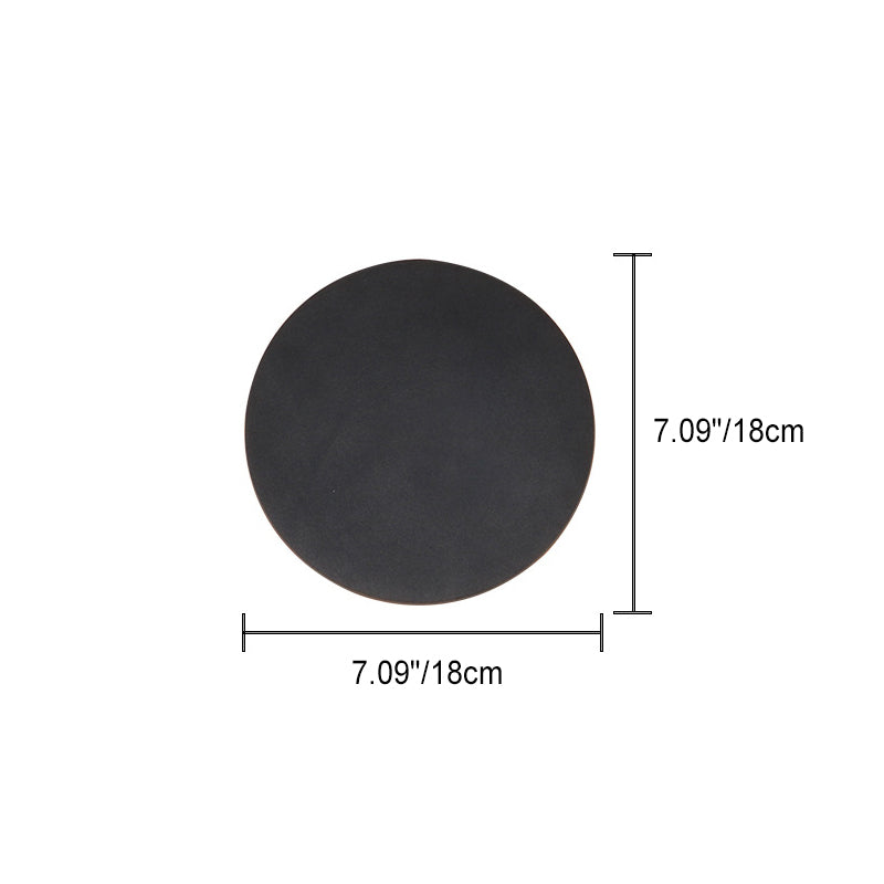 Applique murale LED en acrylique et aluminium rond minimaliste moderne pour patio extérieur 