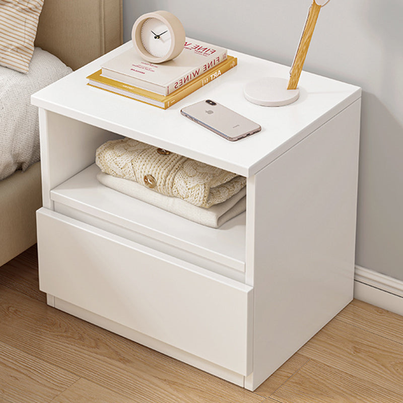 Table de nuit rectangulaire minimaliste moderne avec panneau de densité 1 tiroir pour chambre 