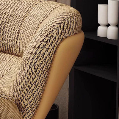 Fauteuil à bascule en velours pied-de-poule nordique contemporain avec dossier en acier au carbone pour salon 