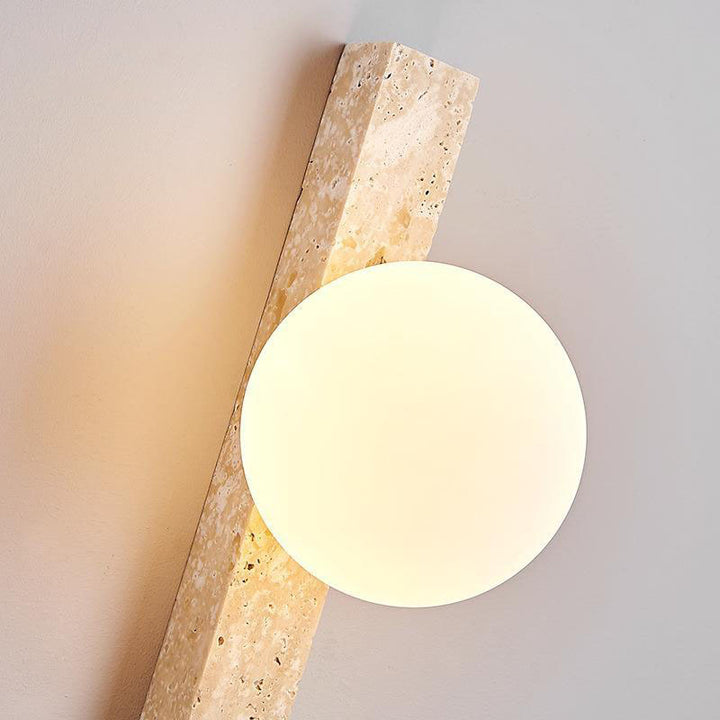Traditionelle japanische Langstreifen-Gelber Travertin 2-Lichter für den Flur 