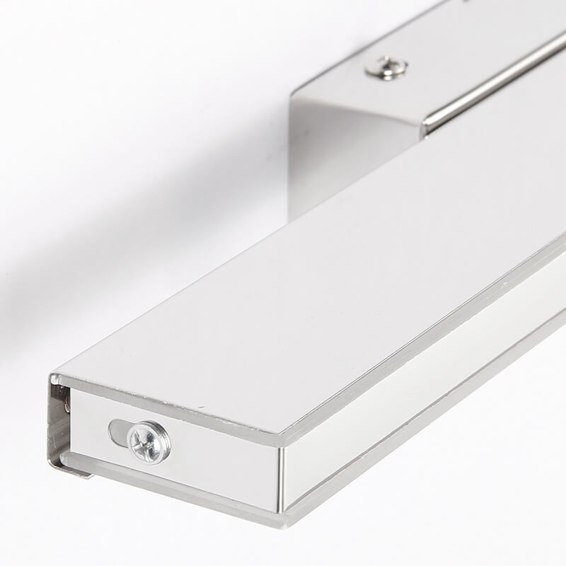 Modern Minimalist Rectangular Column Stainless Steel Anti-Fog Vanity Light LED Wall Sconce Lamp For Bathroom &amp; Living Room