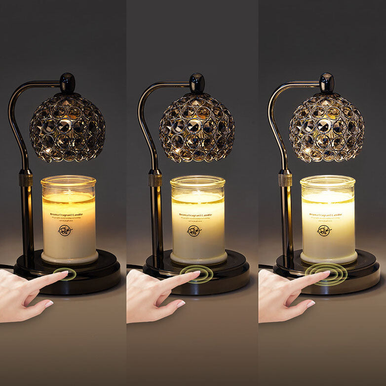 Modern Creative Rotatable Metal Ball Shade Touch Dimmer 1-Light Melting Wax Table Lamp