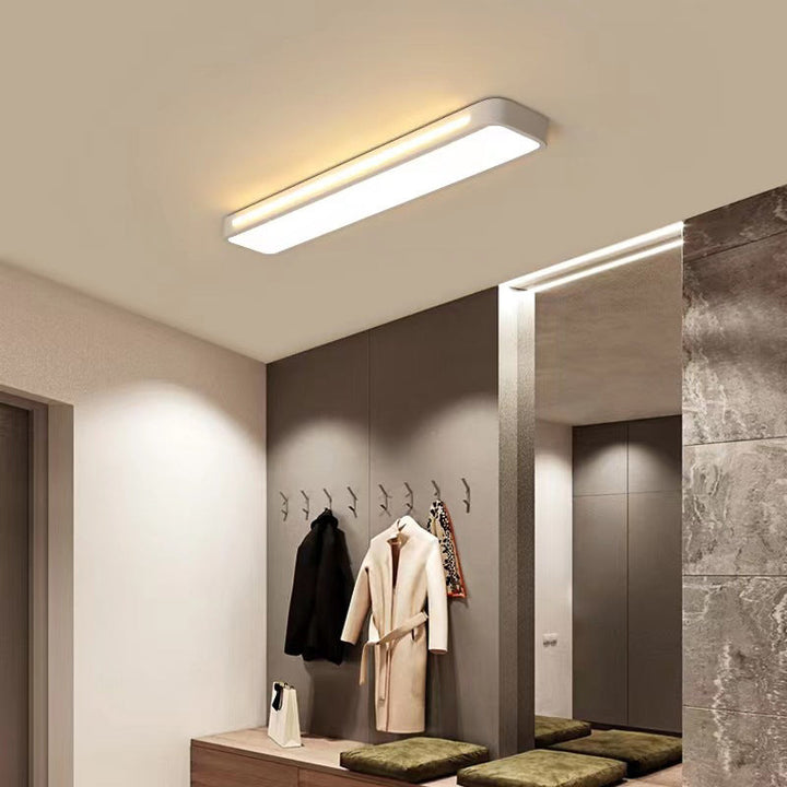 Moderne unbedeutende Rechteck-Eisen-Acryl-LED-Unterputz-Deckenleuchte für Schlafzimmer 