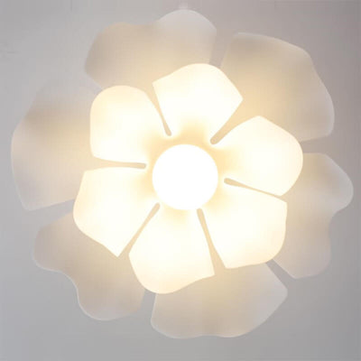 Modern Creative Petal Acrylic Lampshade 1-Light Semi-Flush Mount Ceiling Light