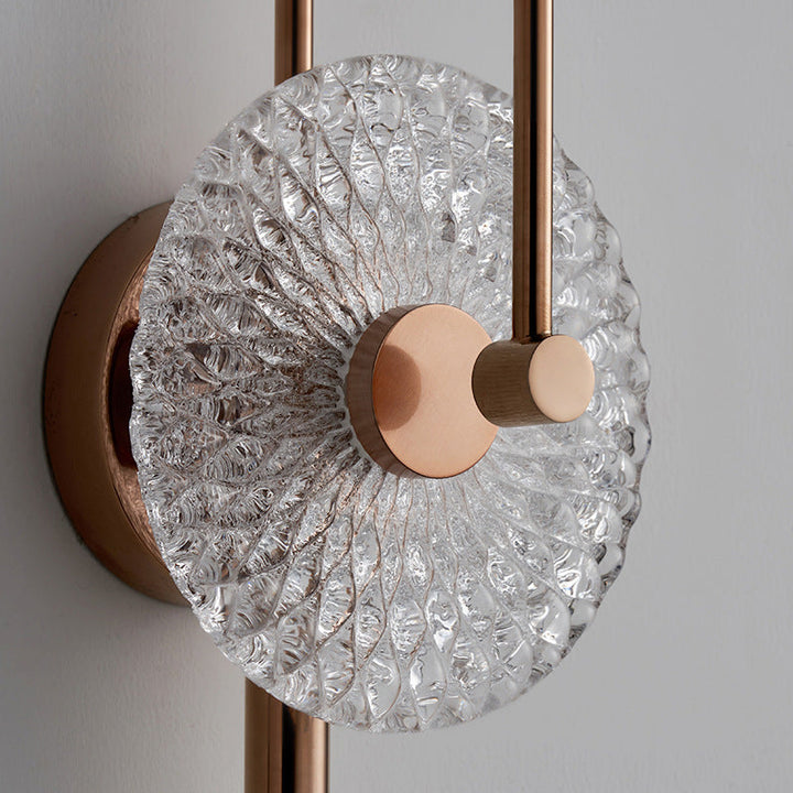 Applique murale LED en acier inoxydable ronde minimaliste moderne pour chambre à coucher 