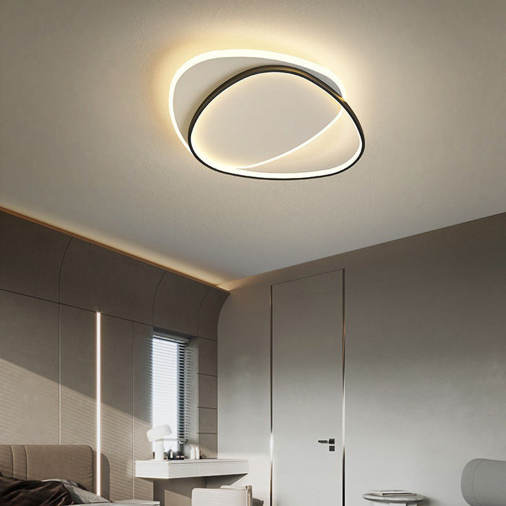 Moderne minimalistische Dreieck ovale Acryl Eisen LED Unterputz Deckenleuchte für Wohnzimmer 