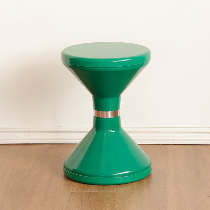 Contemporary Creative Round Plastic Vanity Stool Backless Armless For Living Room