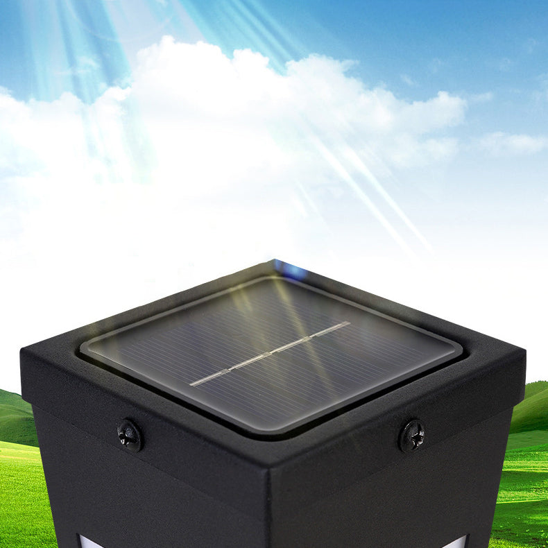 Zeitgenössische industrielle intelligente Sensor LED Solar wasserdichte Wandleuchte Lampe für Terrasse im Freien 