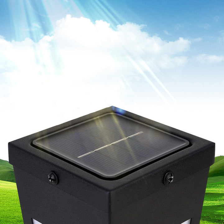 Zeitgenössische industrielle intelligente Sensor LED Solar wasserdichte Wandleuchte Lampe für Terrasse im Freien 
