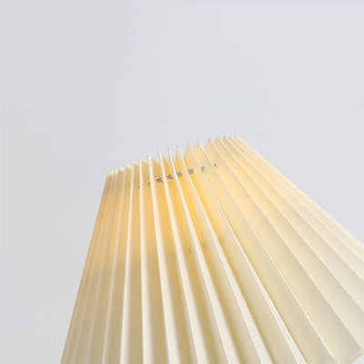 Moderne minimalistische runde plissierte Keramik-PVC-Tischlampe mit 1 Licht für Schlafzimmer 