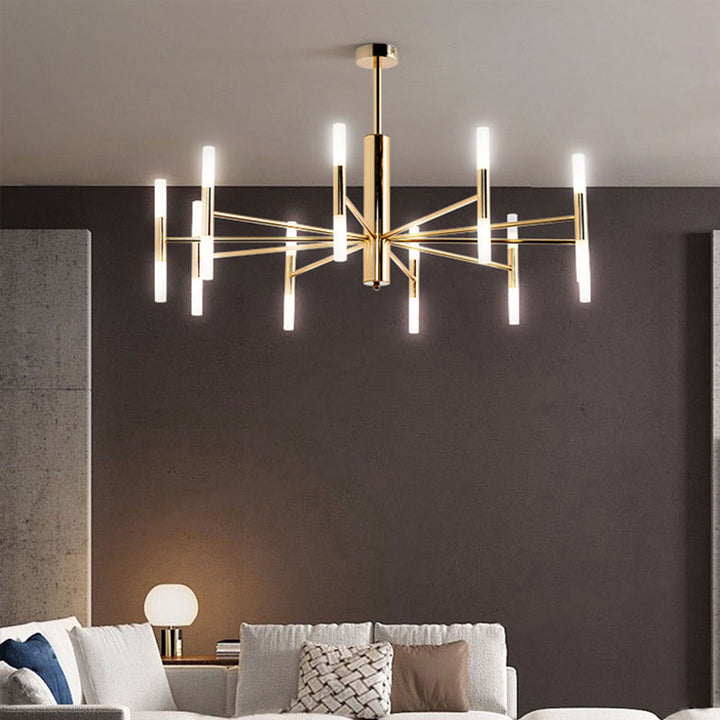 Tubage en fer forgé nordique contemporain 16/20/40/60 Lustre pour chambre 