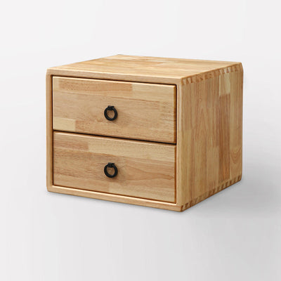 Table de nuit moderne en bois de caoutchouc et métal avec tiroir 1/2 pour chevet 