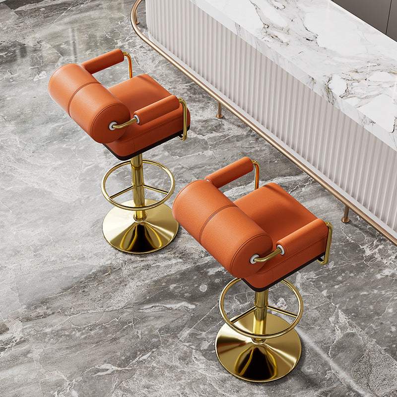 Tabouret de bar cylindrique carré en alliage d&