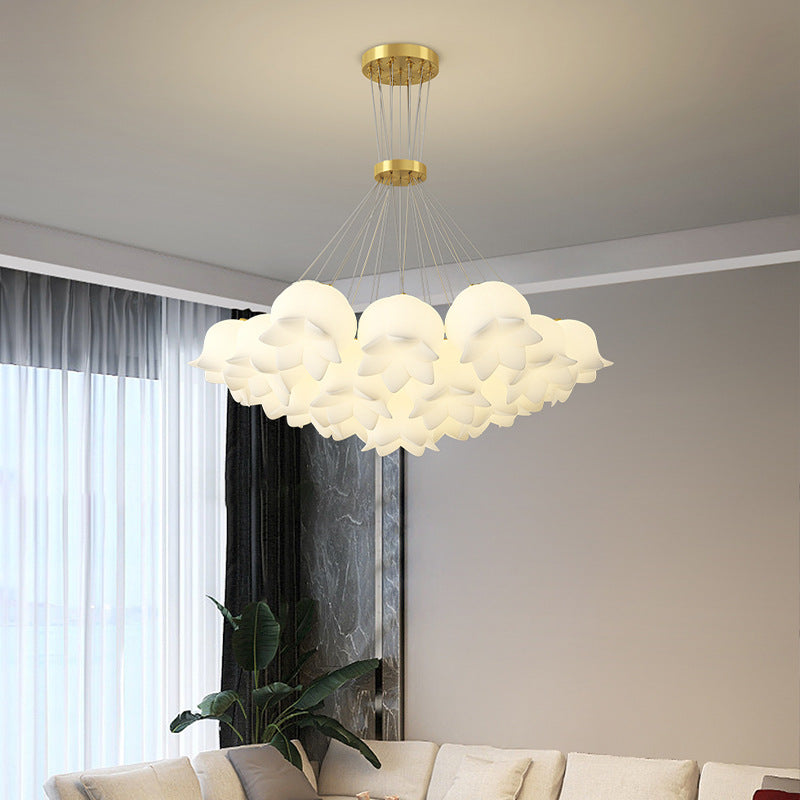Traditionelle französische Maiglöckchen-Blumenleuchter aus Kupfer und Kunststoff, 13.07.19 Lichter, für Esszimmer 