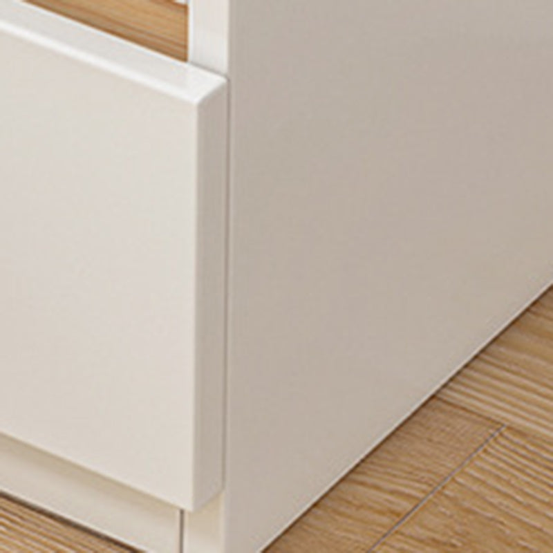 Mesita de noche rectangular minimalista moderna con panel de densidad de 2/3 cajones para el dormitorio 