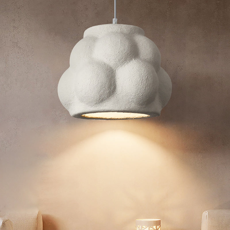 Traditionelle japanische Wabi-Sabi-Imitation Zement Textur Bubble Shade 1-Licht Pendelleuchte für Wohnzimmer 