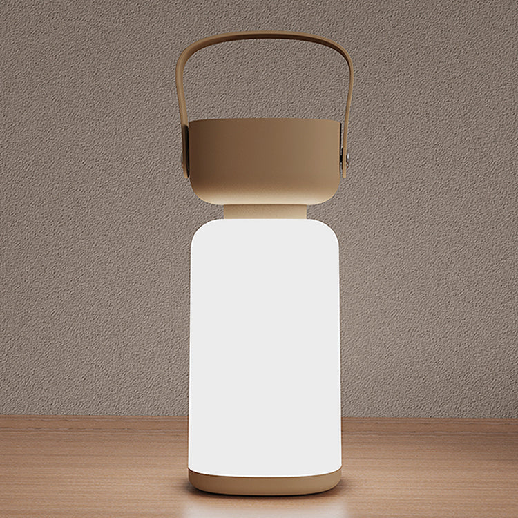 Lampe de table LED en cylindre en plastique ABS portable et étanche, simplicité moderne, pour éclairage extérieur de patio 