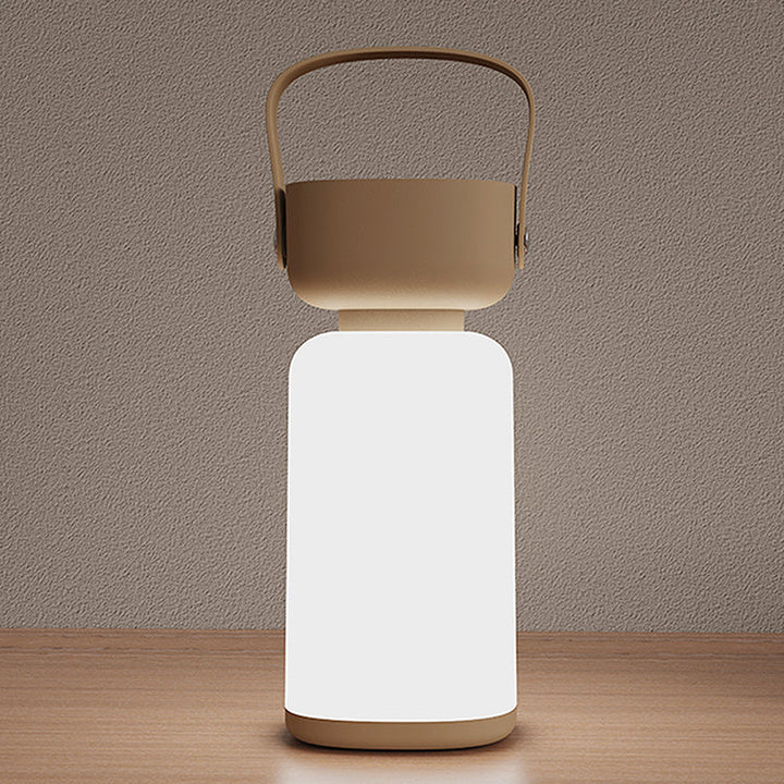Lampe de table LED en cylindre en plastique ABS portable et étanche, simplicité moderne, pour éclairage extérieur de patio 