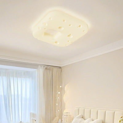 تصميم ملفات تعريف الارتباط الكريمية النوردية المعاصرة مربع PE ظل LED ضوء سقف مثبت لغرفة المعيشة 
