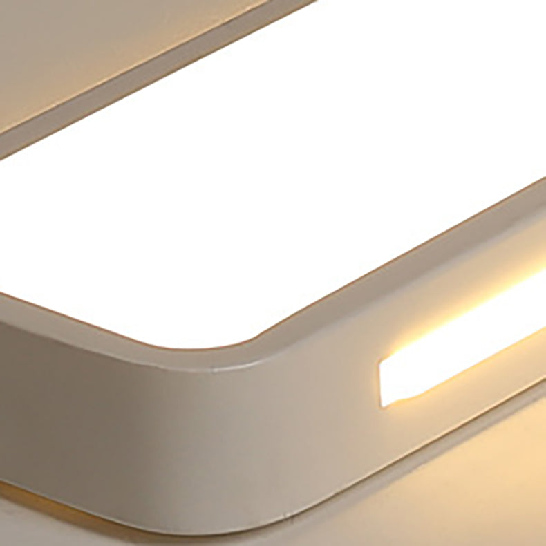 Moderne unbedeutende Rechteck-Eisen-Acryl-LED-Unterputz-Deckenleuchte für Schlafzimmer 