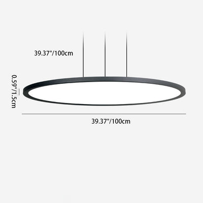 Modern Minimalist Aluminum Round Shape LED Pendant Light For Dining Room