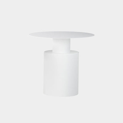 Table de nuit moderne minimaliste en cylindre rond en fer avec 1 plateau pour le chevet 